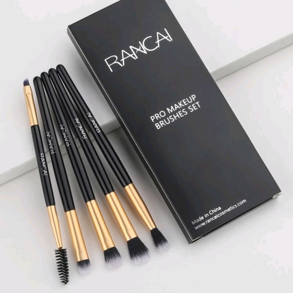 BOGO@50% RANCAI 5 Piece Pro Makeup Brush Set for Eyes